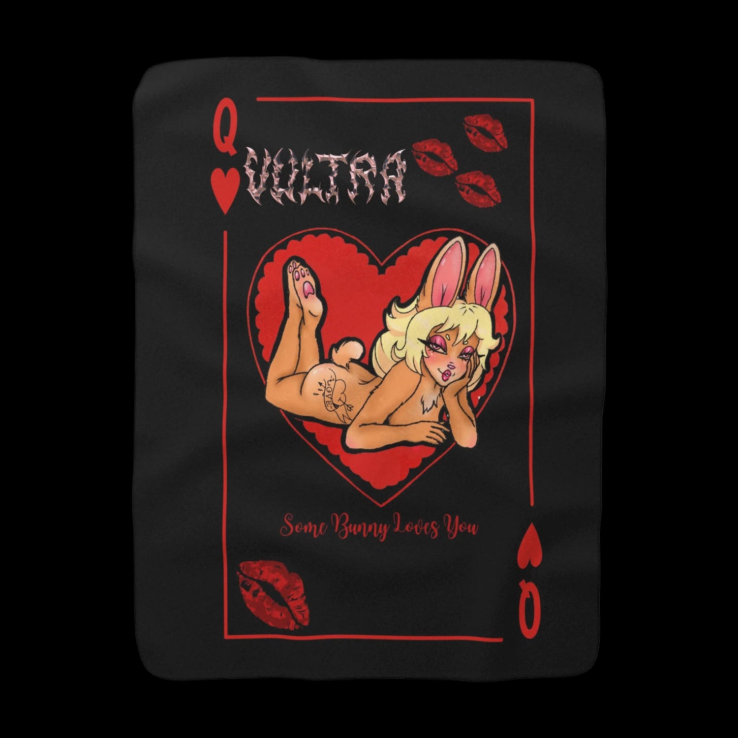 LOVE Plush Blanket Textured